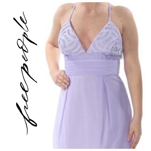 Free People We Go Together Lilac Mini Dress NWT Size 12 NEW - Picture 5 of 12